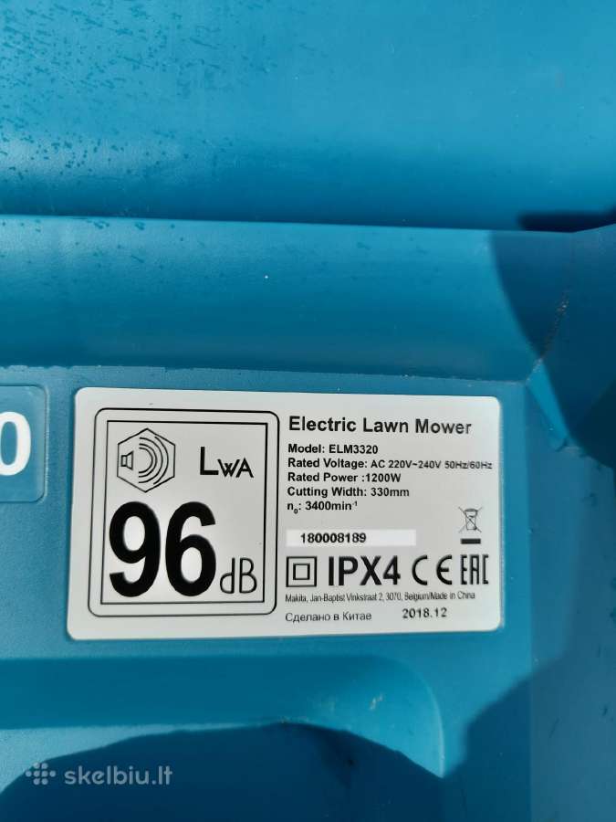 Elektrinė žoliapjovė Makita 3320 - nuotraukos Nr. 5