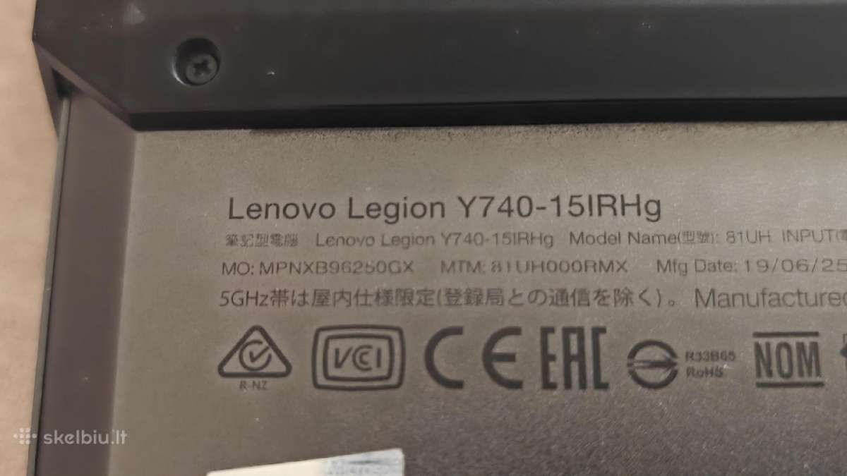Žaidimų Lenovo Legion Y740 15irhg - nuotraukos Nr. 10