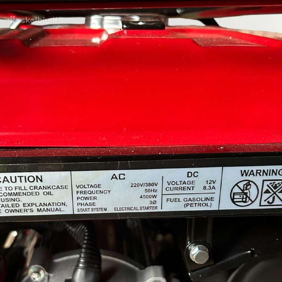 Benzininis generatorius 4500w Bulltek Bt-2801 - nuotraukos Nr. 6