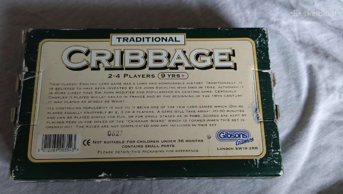 Klasikini medinis Gibsons Games Cribbage žaidimas - nuotraukos Nr. 9