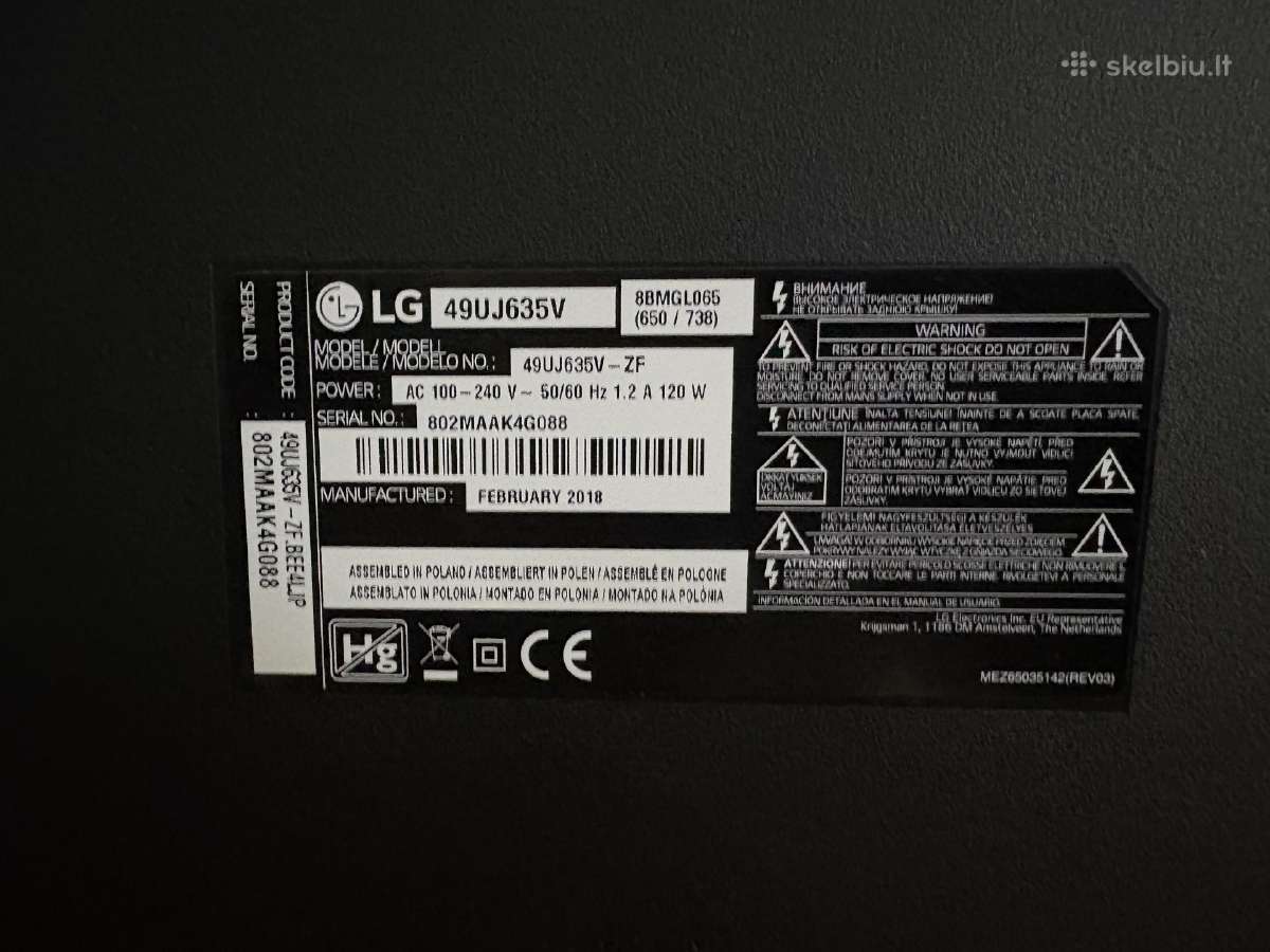 LG 49uj635v - nuotraukos Nr. 3