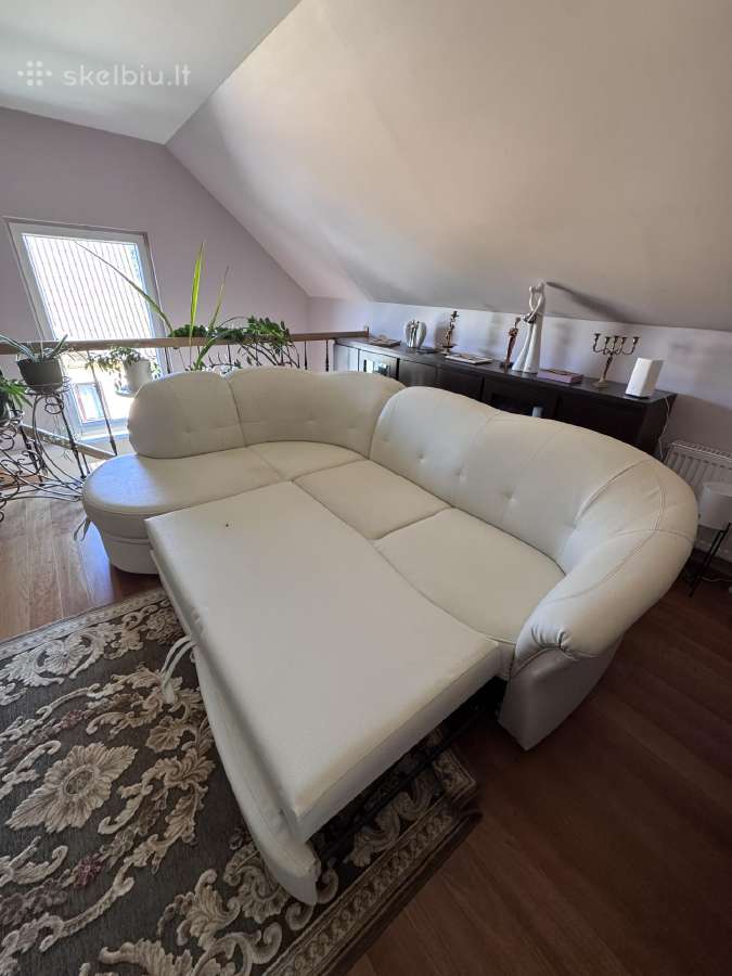 Balta kampinė sofa-lova - nuotraukos Nr. 7