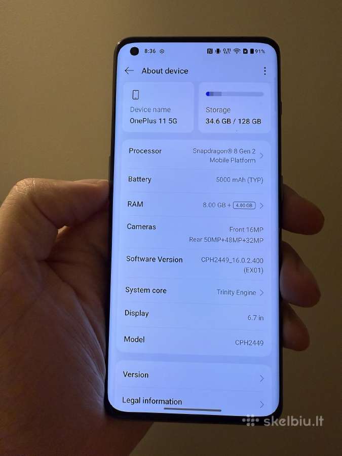 Oneplus 11 5G 128gb - nuotraukos Nr. 3