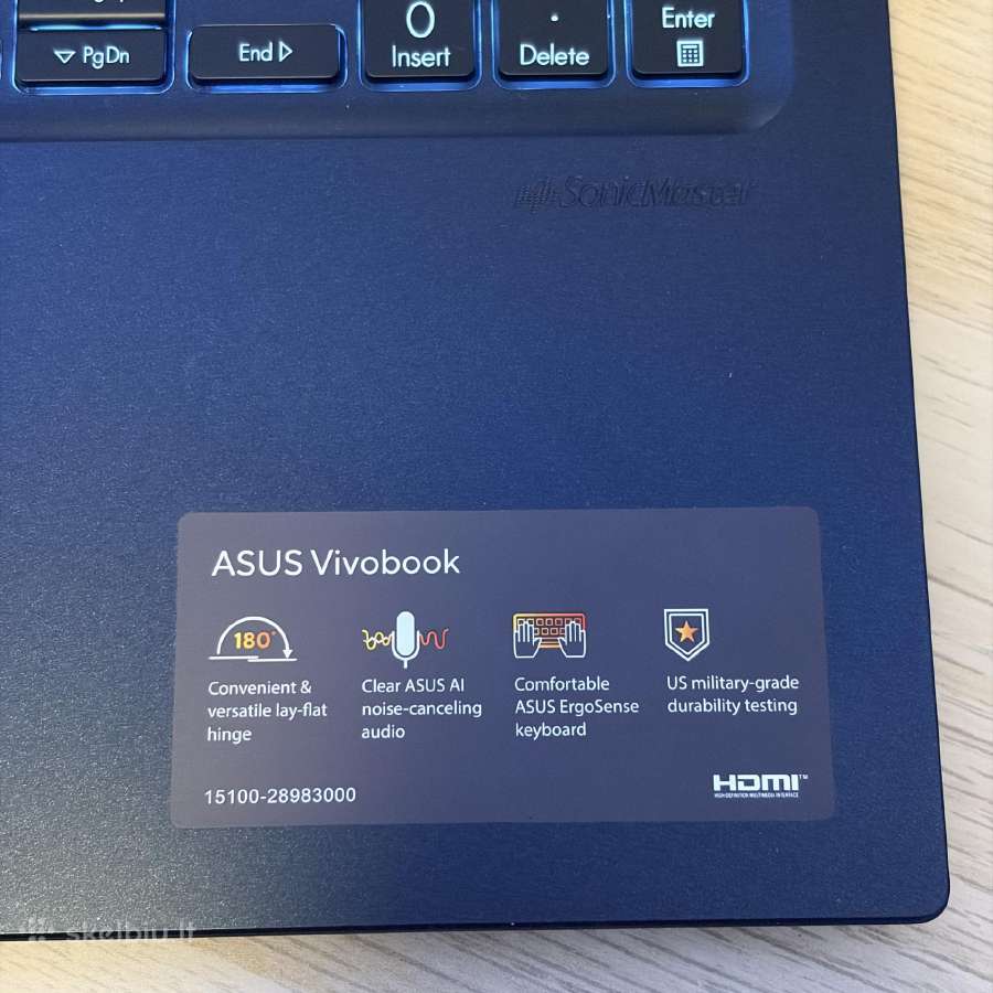 Asus vivobook 15 intel 5 120u 16gb RAM 1tb SSD - nuotraukos Nr. 6