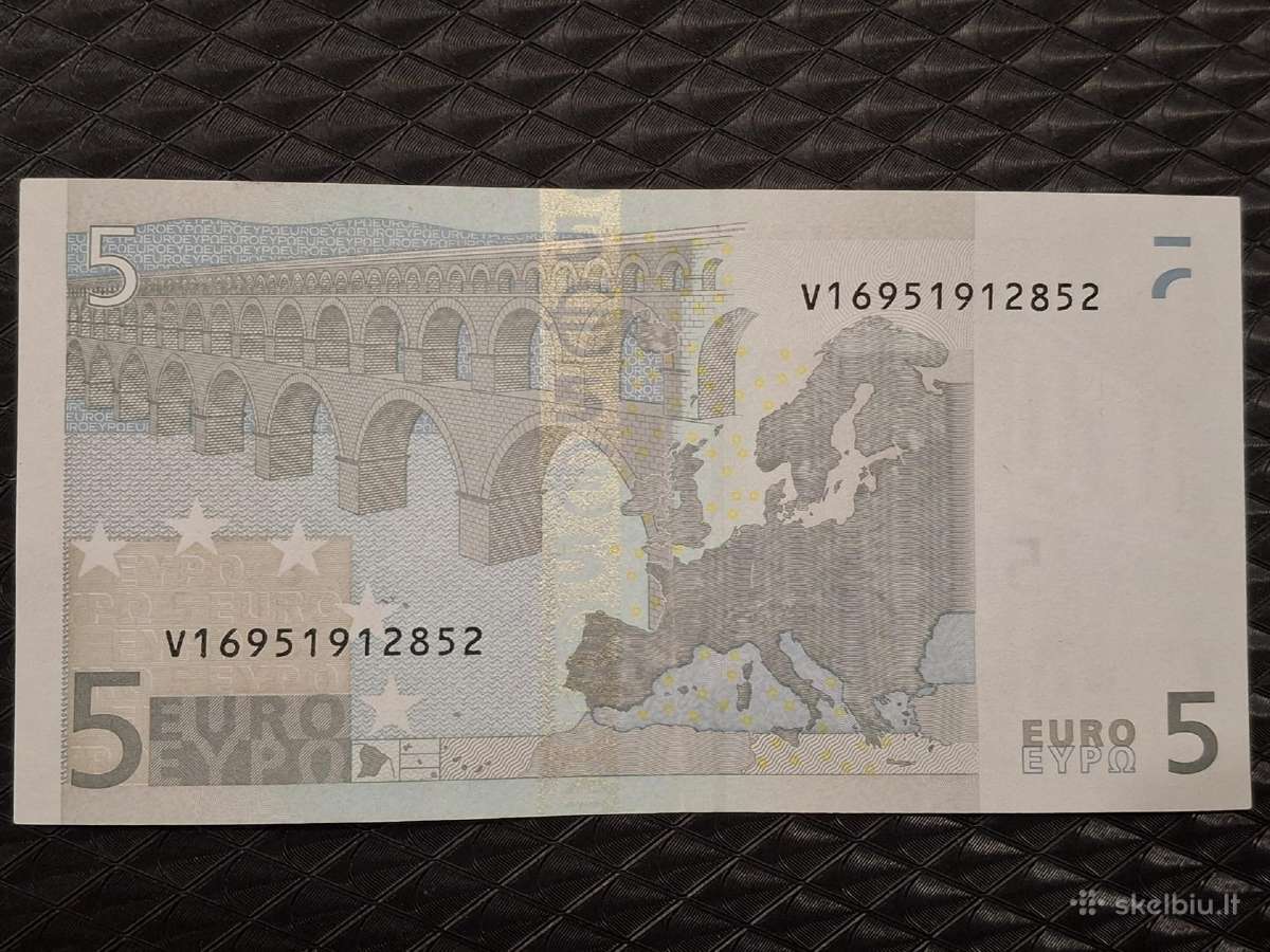5 euro banknotas 2002m antras parasas - nuotraukos Nr. 3