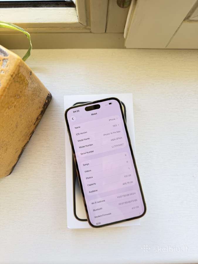 Apple iPhone 14 pro max 512gb Idealios būklės - nuotraukos Nr. 12