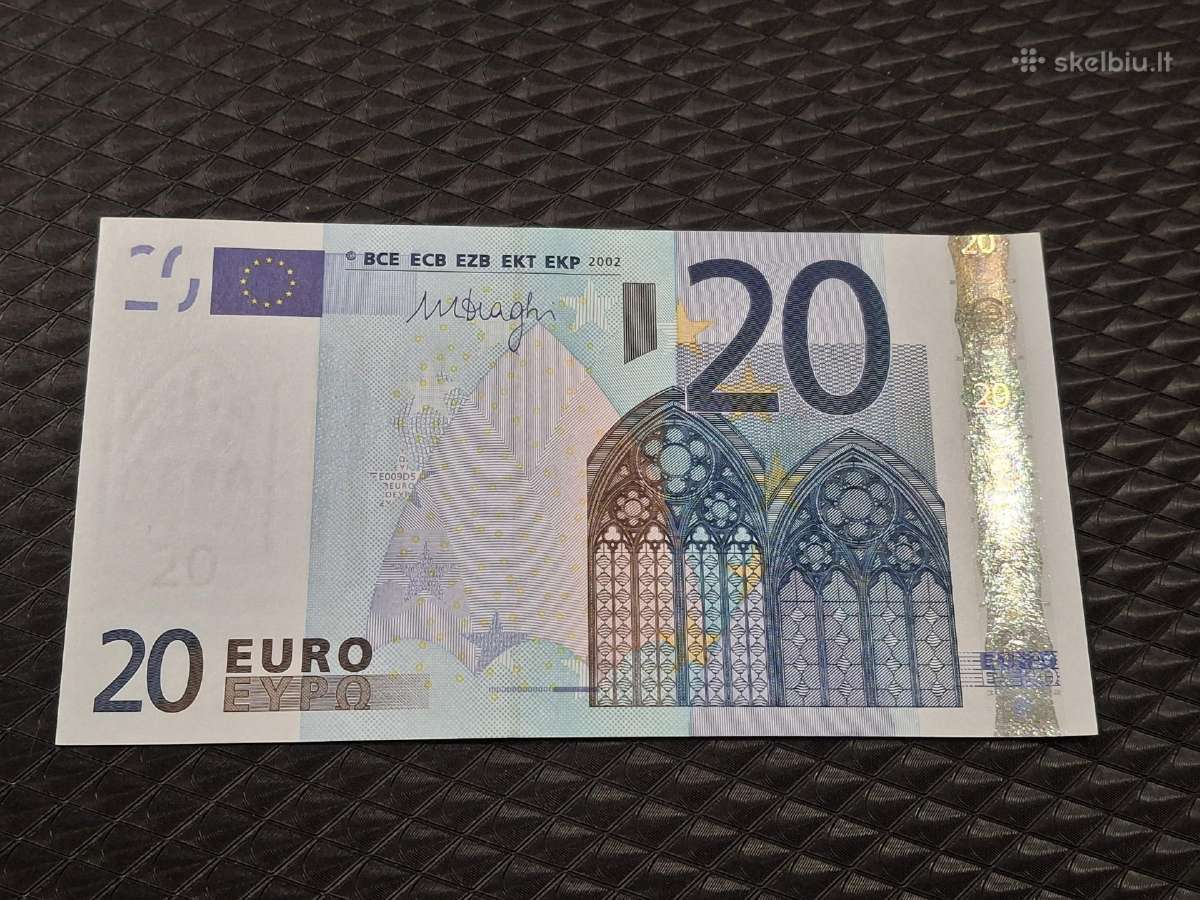 20 euro banknotas 2002 trecias parasas - nuotraukos Nr. 2