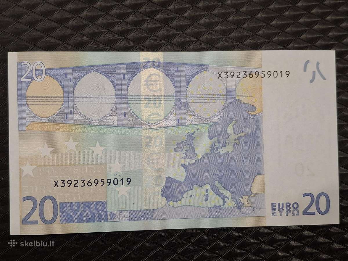 20 euro banknotas 2002 trecias parasas - nuotraukos Nr. 3