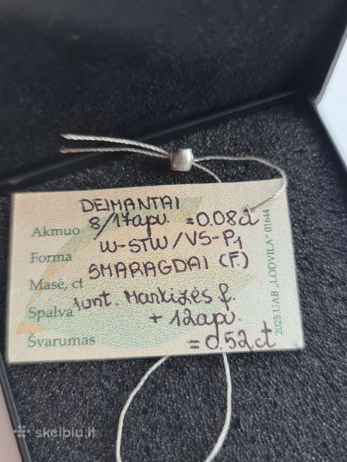 750 Aukso Pakabukas Su Deimantais ir emeraldais - nuotraukos Nr. 10