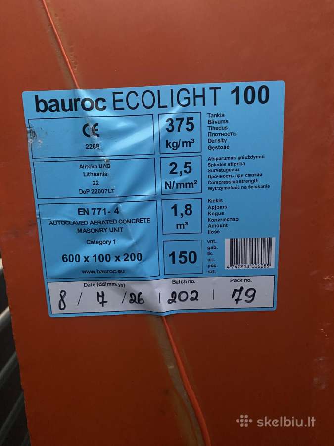 Duju silikato blokeliai Bauroc Roclite - nuotraukos Nr. 2