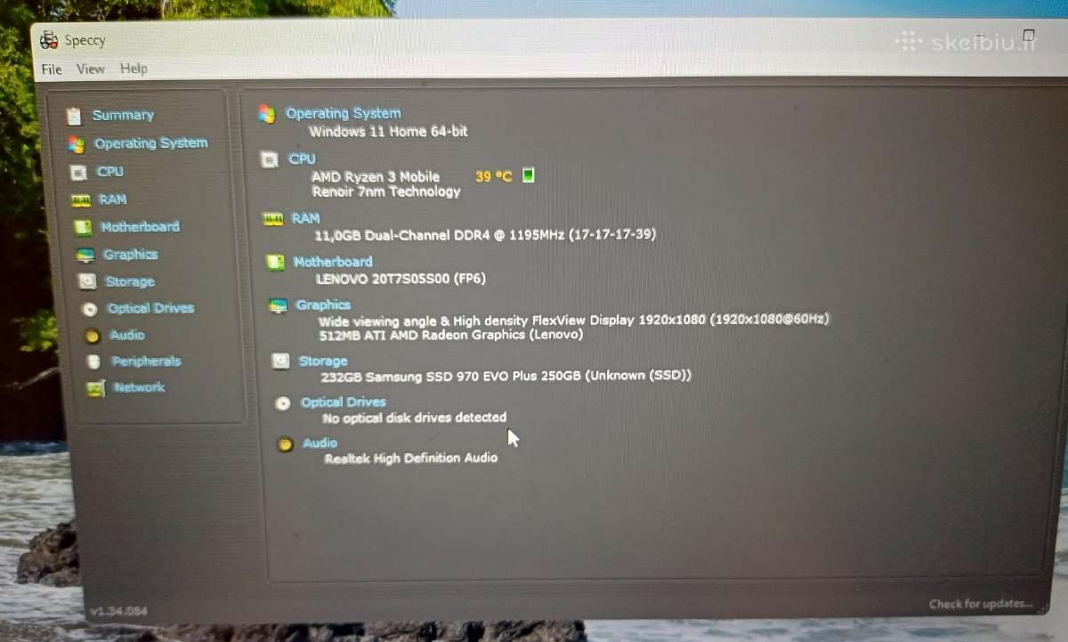 Thinkpad E14 gen2 Fhd/ryzen3/12gb/250gb - nuotraukos Nr. 6