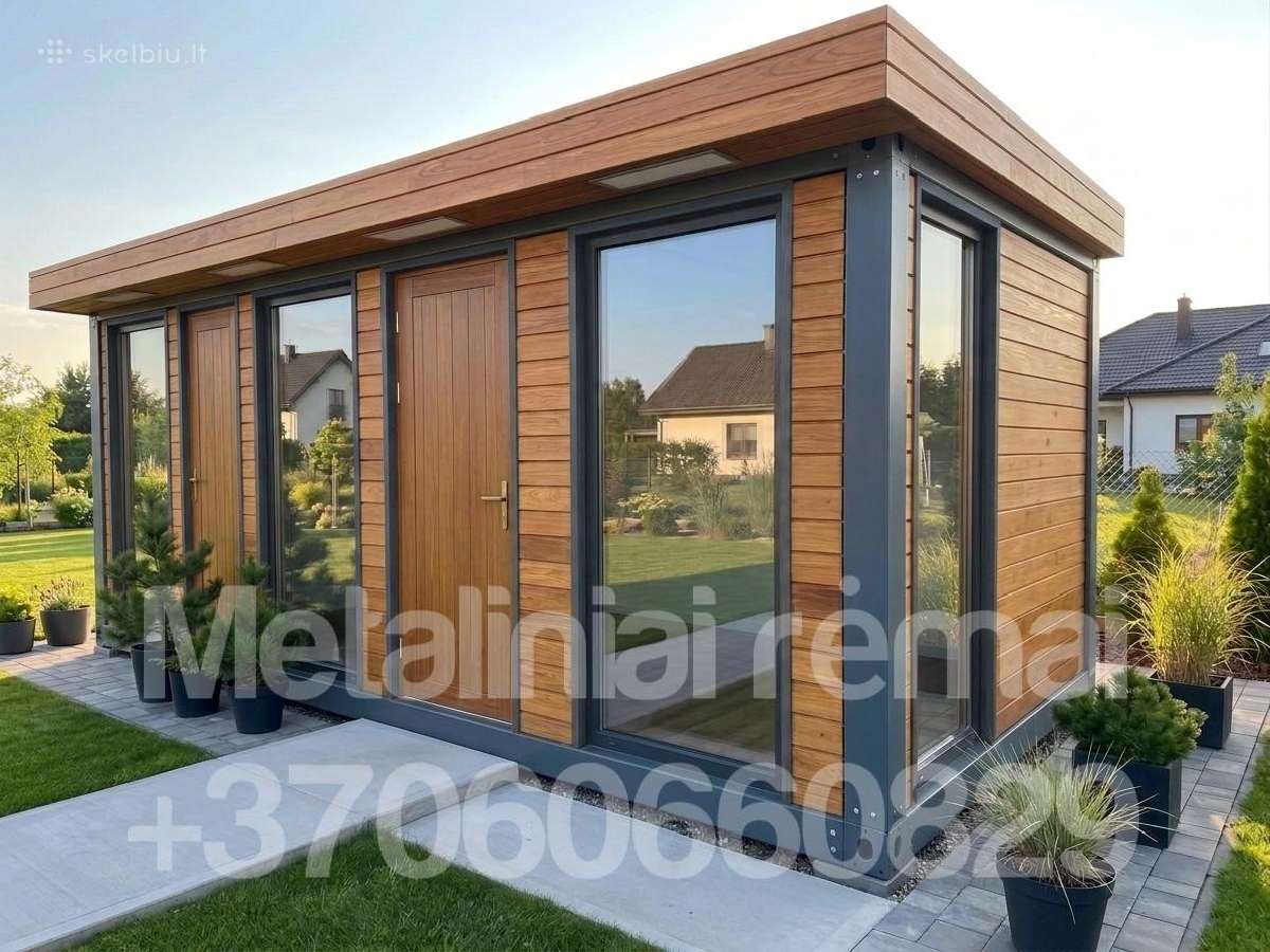 Modulinis namelis, surenkami metaliniai rėmai - nuotraukos Nr. 2