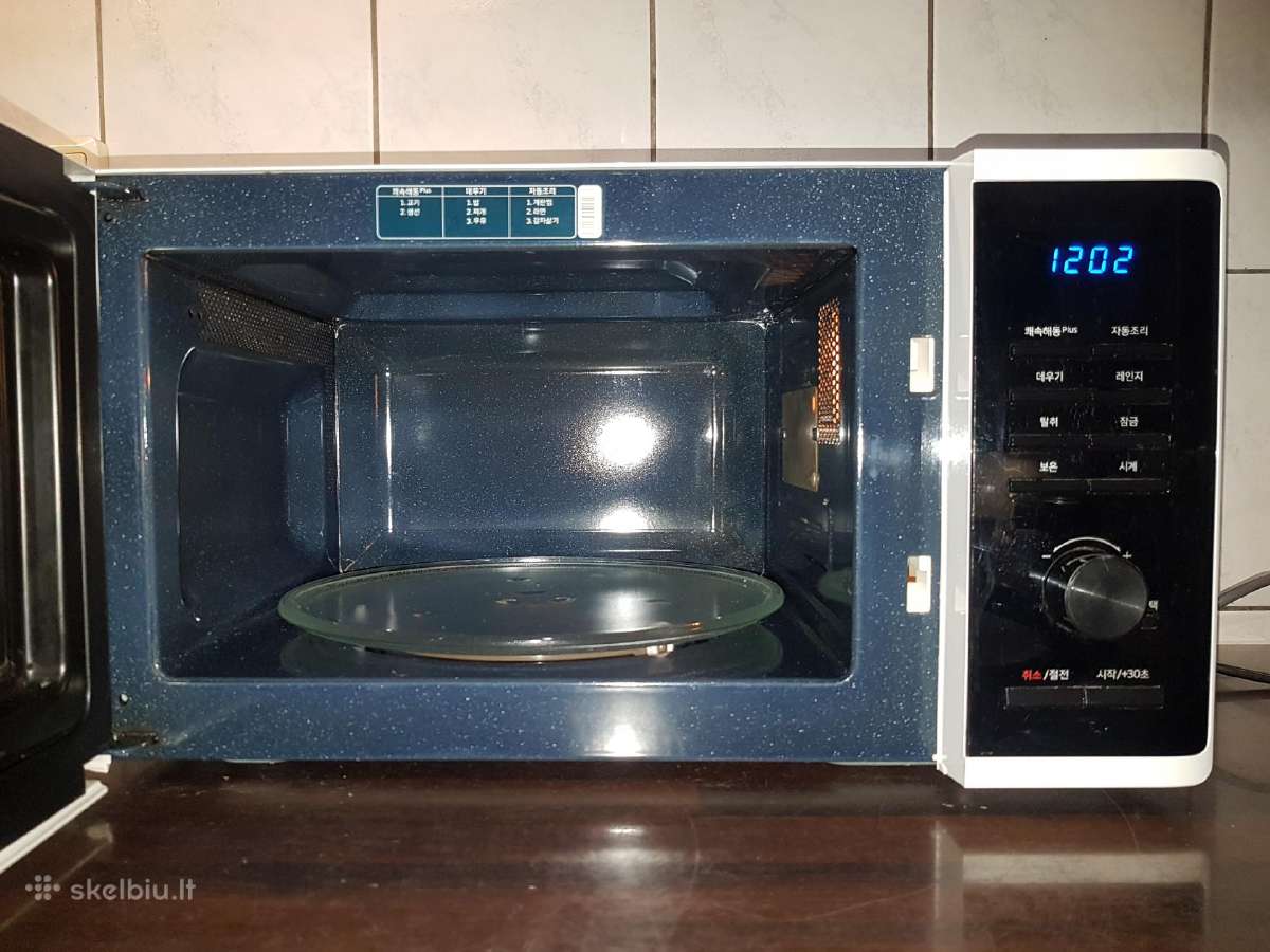 Samsung mėlynos keramikos mikrobangų krosnelė - nuotraukos Nr. 8