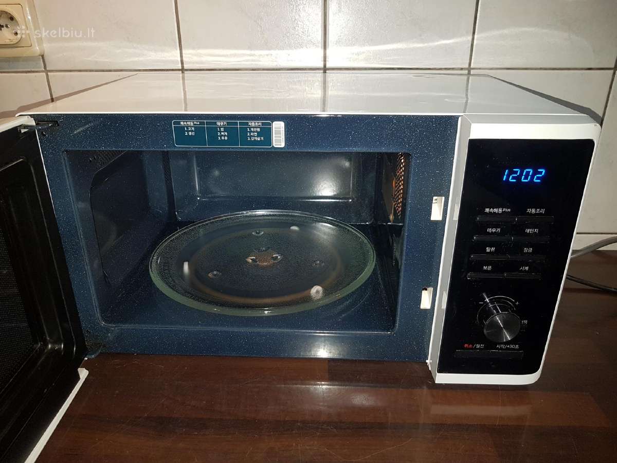 Samsung mėlynos keramikos mikrobangų krosnelė - nuotraukos Nr. 2