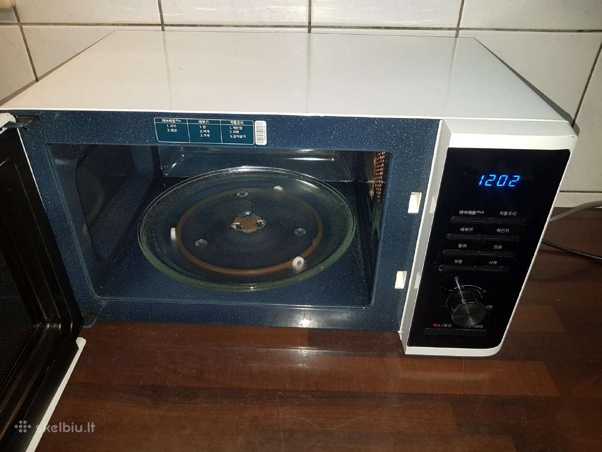 Samsung mėlynos keramikos mikrobangų krosnelė - nuotraukos Nr. 9