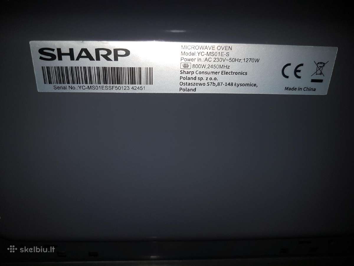 Mikrobangų krosnelė Sharp Yc-ms01e-s - nuotraukos Nr. 4