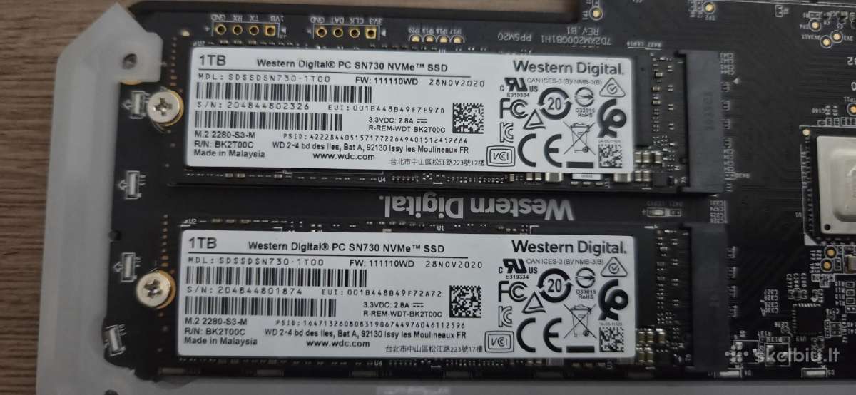 Wd Black An1500 2tb Nvme SSD Raid Pcie - nuotraukos Nr. 4
