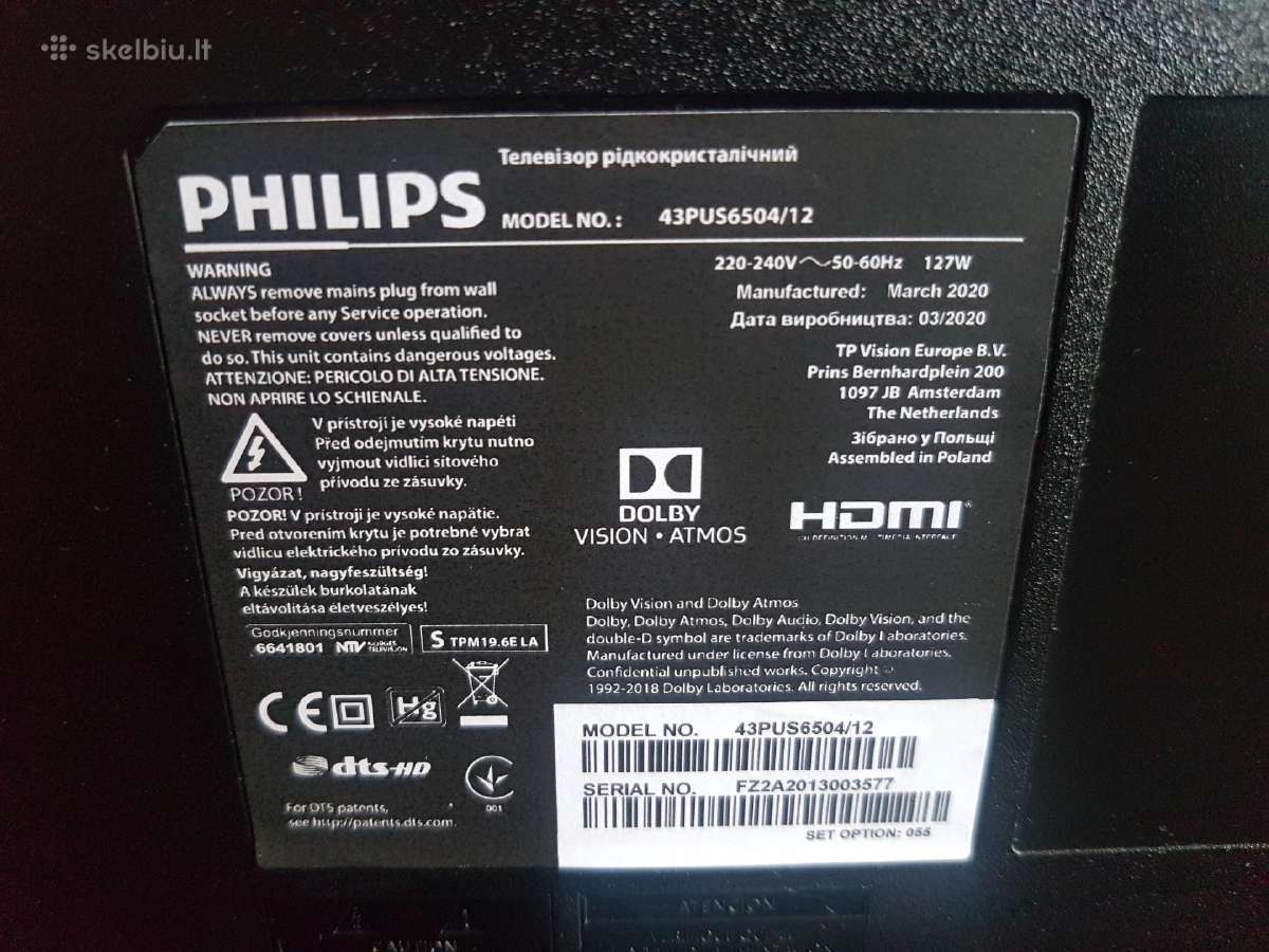 Philips 43pus6504/12 išmanusis televizorius - nuotraukos Nr. 3