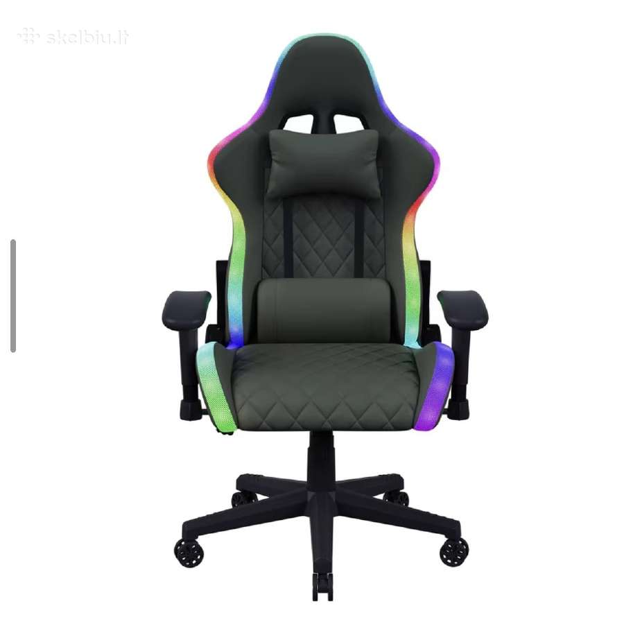 Atlošiama biuro/žaidimų kėdė su Rgb ir masažu. - nuotraukos Nr. 5