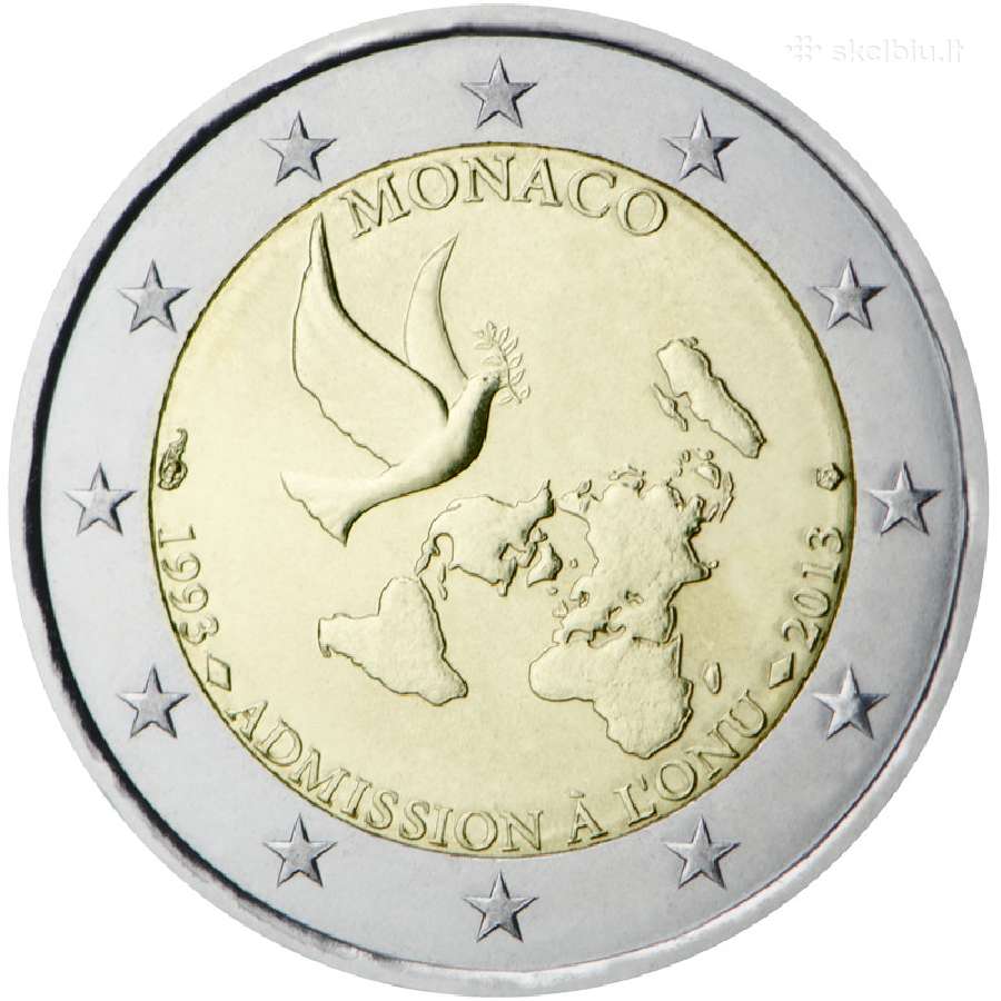 2 eurų Monako Unc proginės monetos - nuotraukos Nr. 7