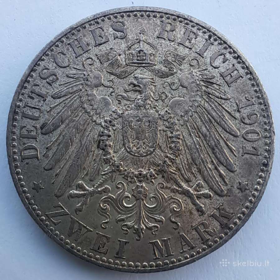 1901 Prūsija 2 markės - nuotraukos Nr. 2