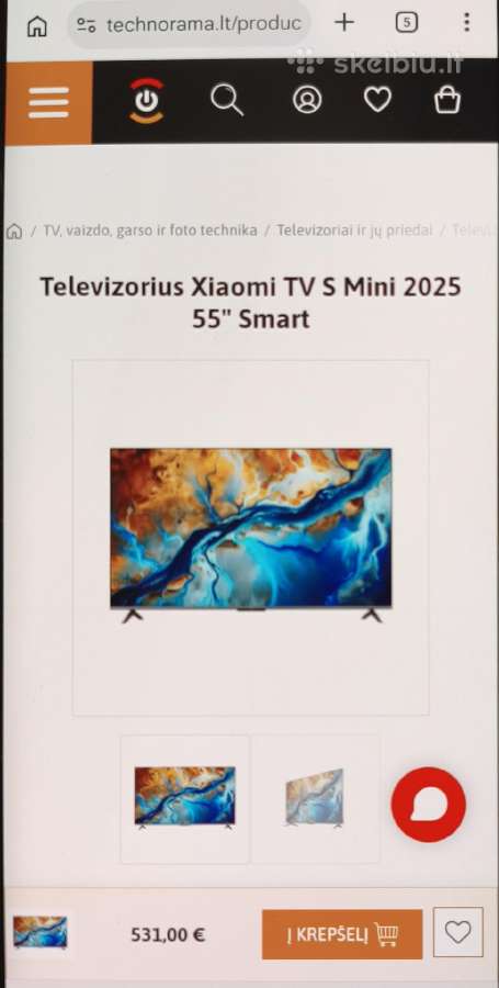Xiaomi 55" 140cm mini LED 144hz - nuotraukos Nr. 22