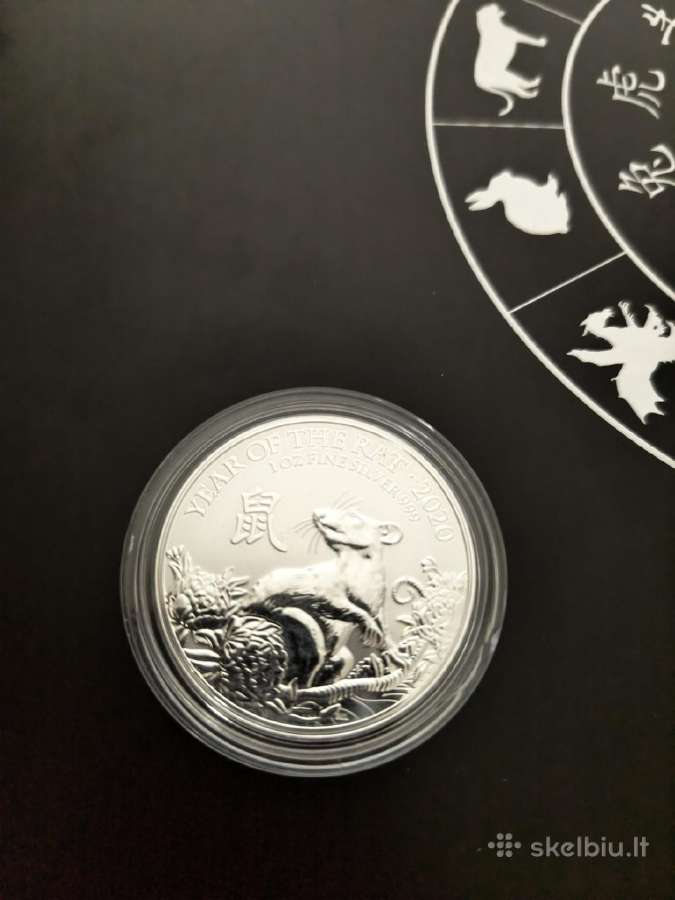 Sidabrinė moneta Perth Mint 2018 Year of the Dog - nuotraukos Nr. 3