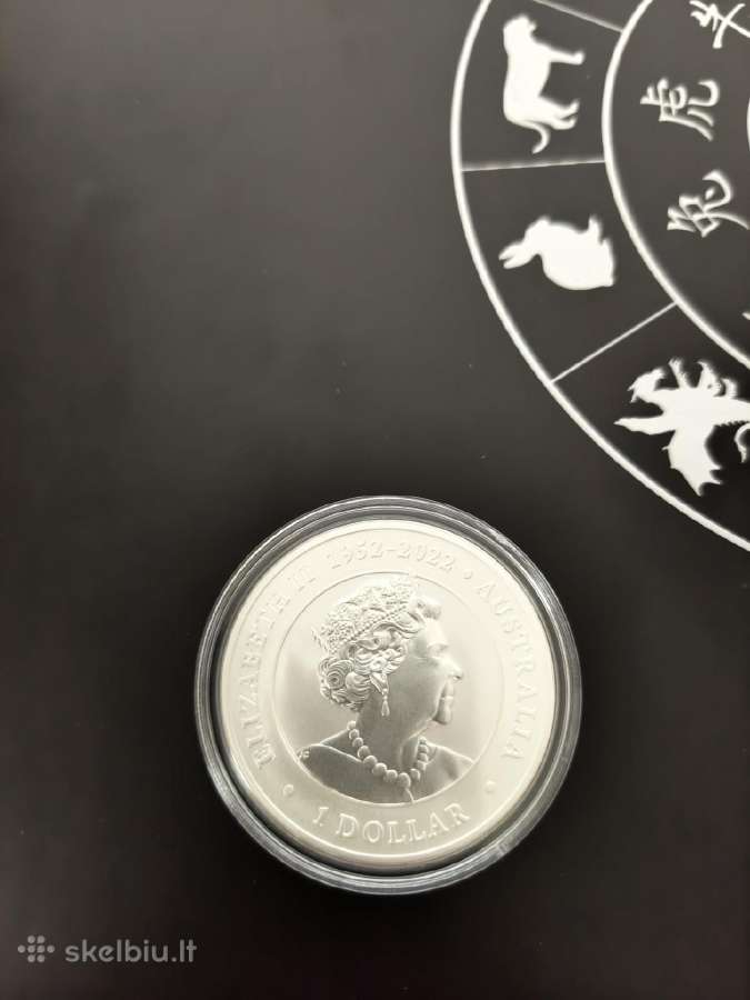 Sidabrinė moneta Perth Mint 2018 Year of the Dog - nuotraukos Nr. 2