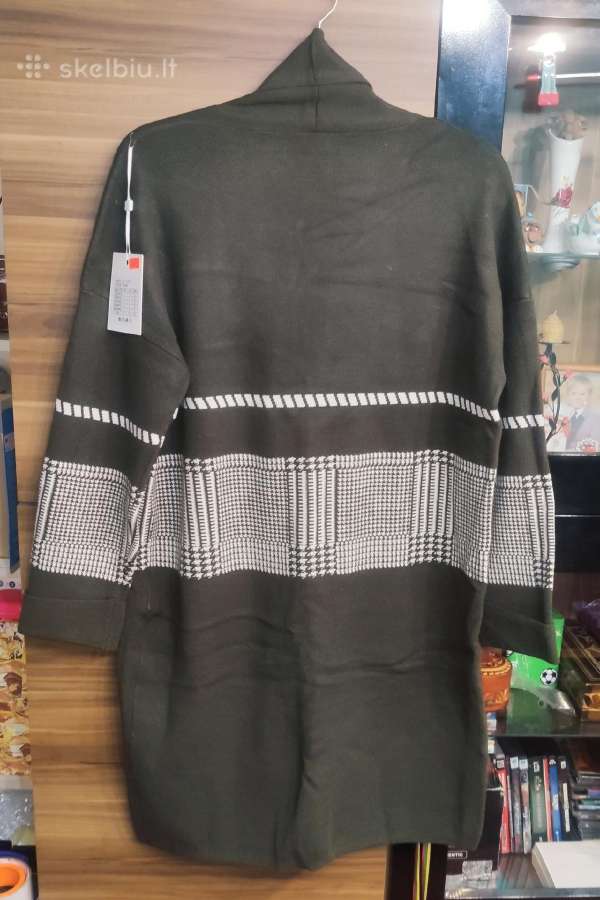 Stilingas ilgas haki spalvos kardiganas (l/XL) - nuotraukos Nr. 2