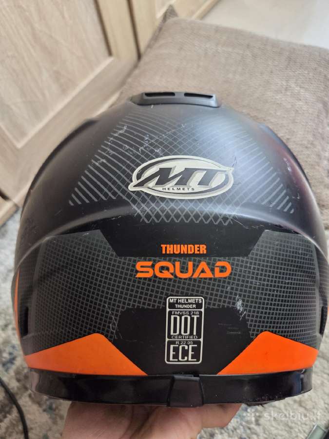 L dydis, Mt Helmets Thunder 2 Squad šalmas - nuotraukos Nr. 6