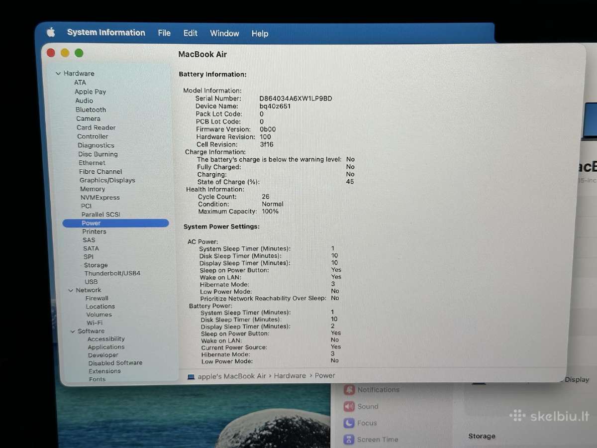 MacBook Air 15 M2 / 8gb / 512gb - nuotraukos Nr. 5