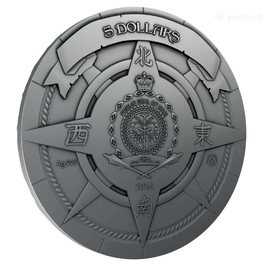 Sidabrinė moneta Jūros šeimininkė , 2 oz - nuotraukos Nr. 2