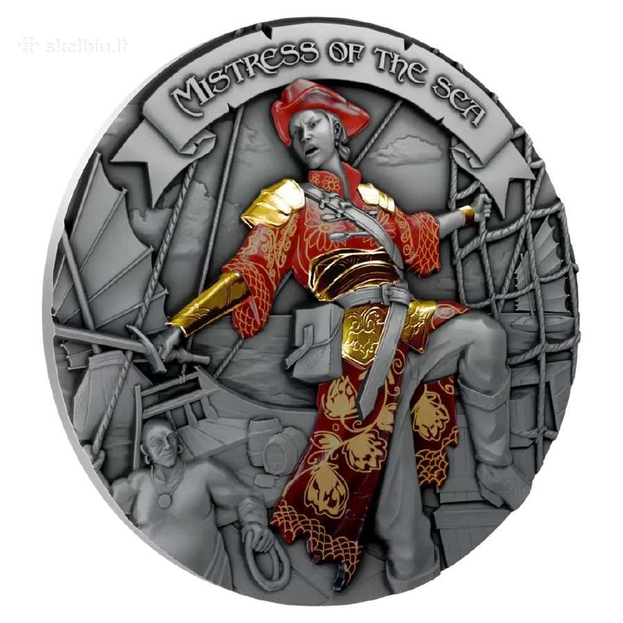 Sidabrinė moneta Jūros šeimininkė , 2 oz - nuotraukos Nr. 3