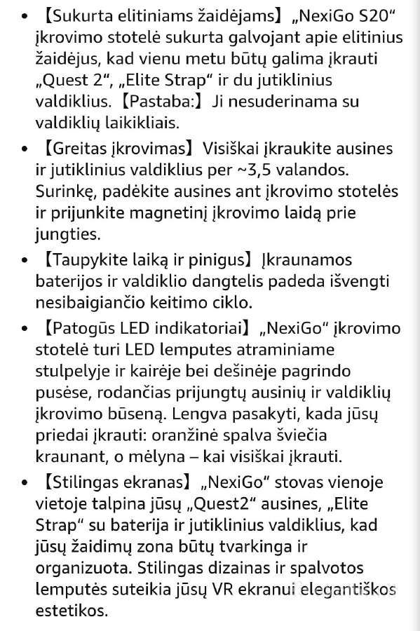Vr akinių ir valdiklių įkrovimo stovas - nuotraukos Nr. 6