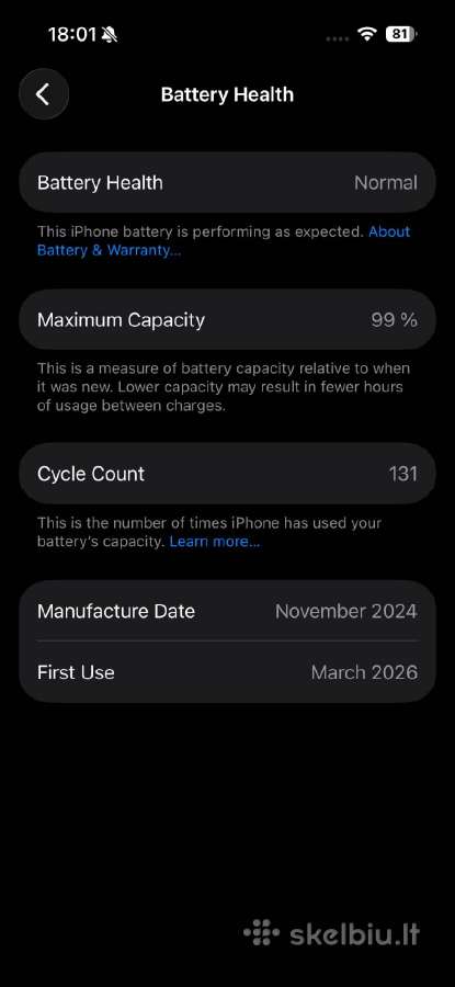 iPhone 15 pro 128gb - nuotraukos Nr. 14
