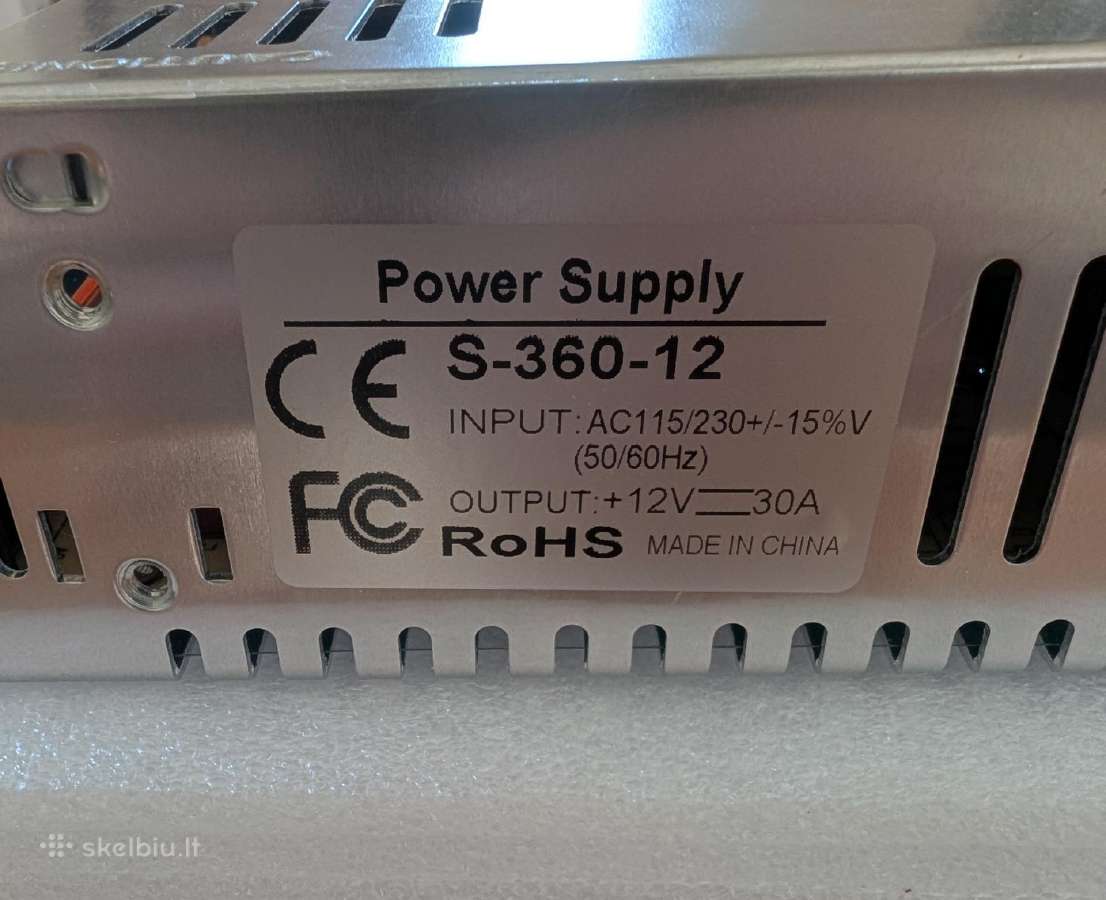 Naujas Impulsinis Maitinimo Šaltinis 12v 30a 360w - nuotraukos Nr. 4