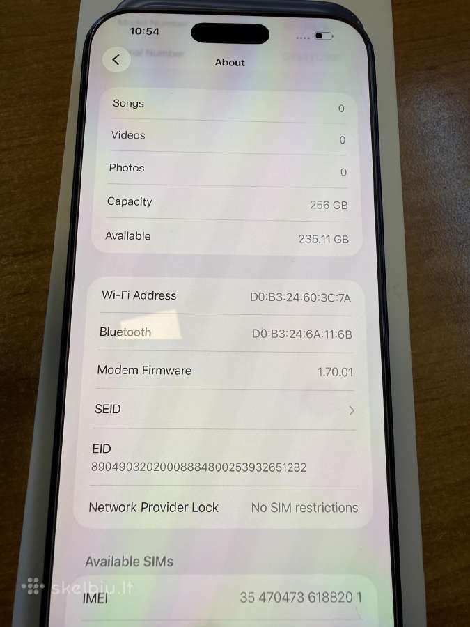 iPhone 17 Pro Max 256gb Blue - nuotraukos Nr. 8