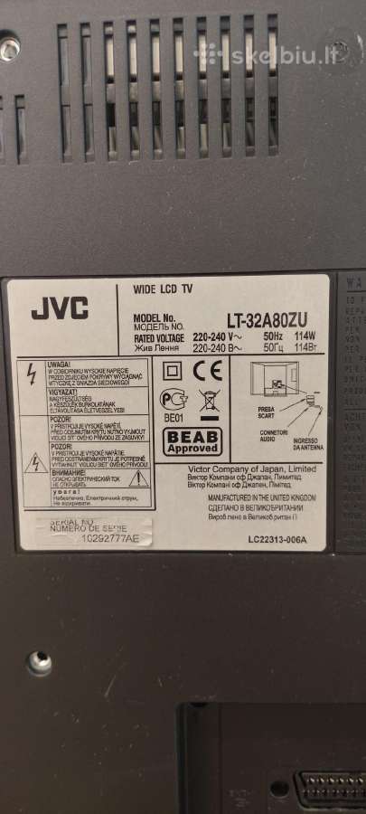TV JVC Lt-32a80su 32 colių 81 cm - nuotraukos Nr. 4