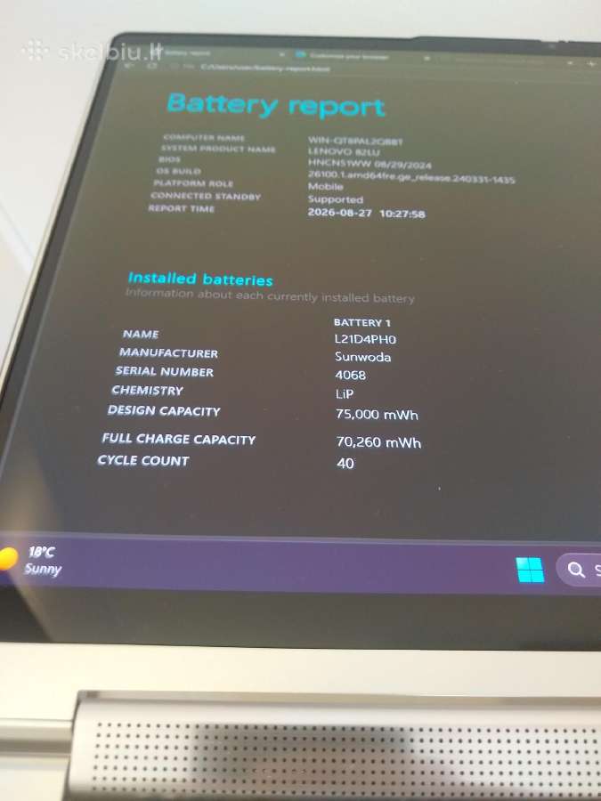 Yoga 9 i7-1260p/16/500/oled - nuotraukos Nr. 9
