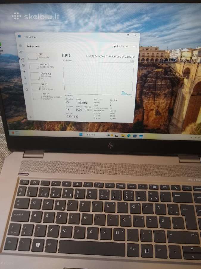 Zbook Studio 15 i7/500/32gb RAM/p2000 - nuotraukos Nr. 8