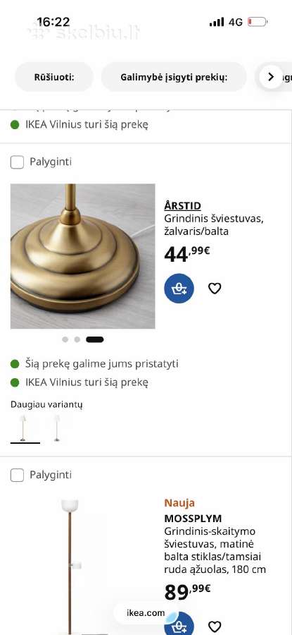 Grindinis šviestuvas Ikea Arstid - nuotraukos Nr. 5
