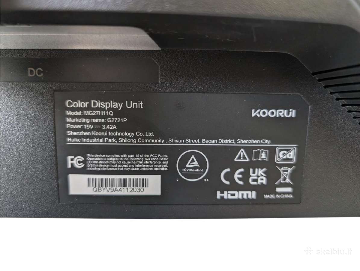 Monitorius Koorui G2721p 27 Qhd Ips 200hz - nuotraukos Nr. 4