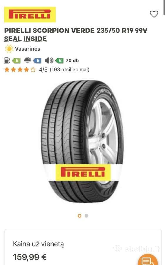 R19 235/50 Pirelli 4vnt. - nuotraukos Nr. 2