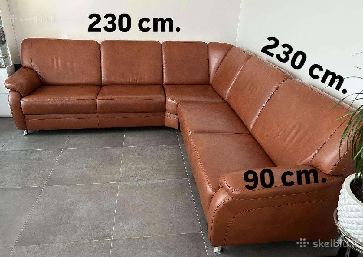 Odinė sofa - nuotraukos Nr. 3