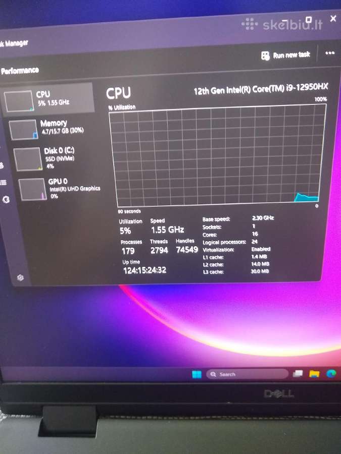 Precision 7670 16"/i9-12950hx 16core - nuotraukos Nr. 4