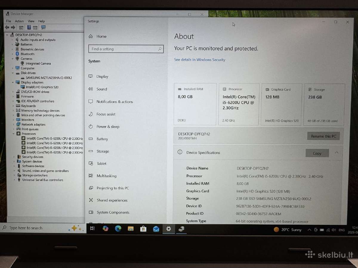 Lenovo Thinkpad E560 - nuotraukos Nr. 4