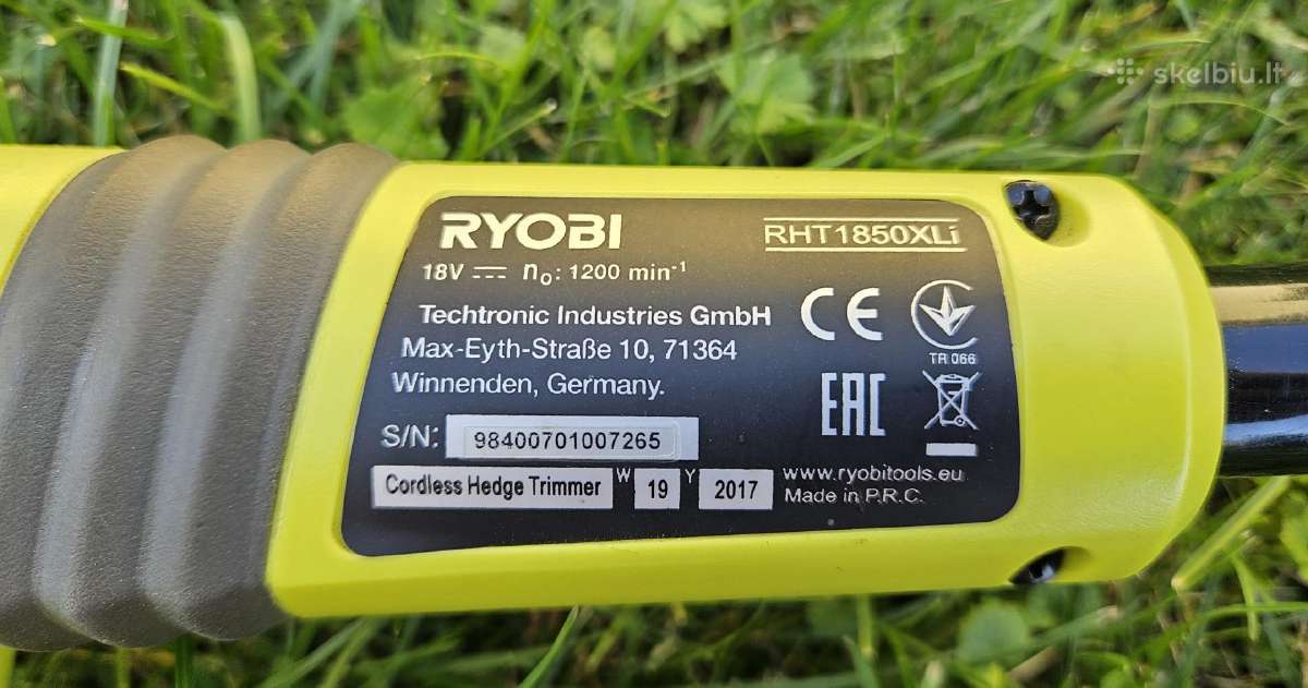 Ryobi Rht1850xli gyvatvorių žirklės - nuotraukos Nr. 4