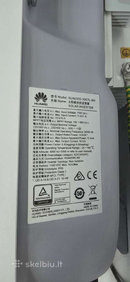 Inverteris Huawei Sun2000-10ktl-m0 - nuotraukos Nr. 2