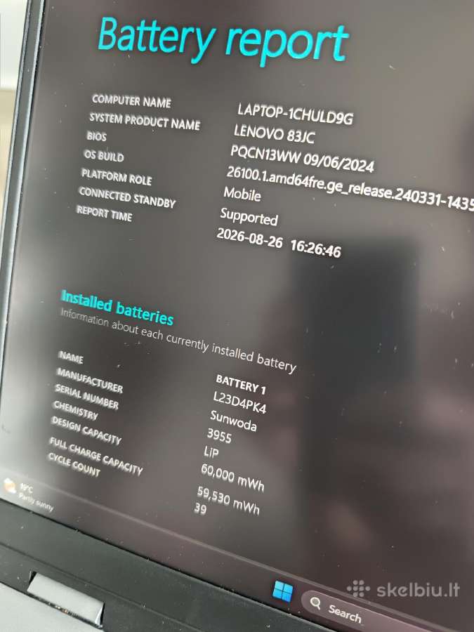 Lenovo Loq15.6, Rtx 4060, Ryzen 7 - nuotraukos Nr. 3