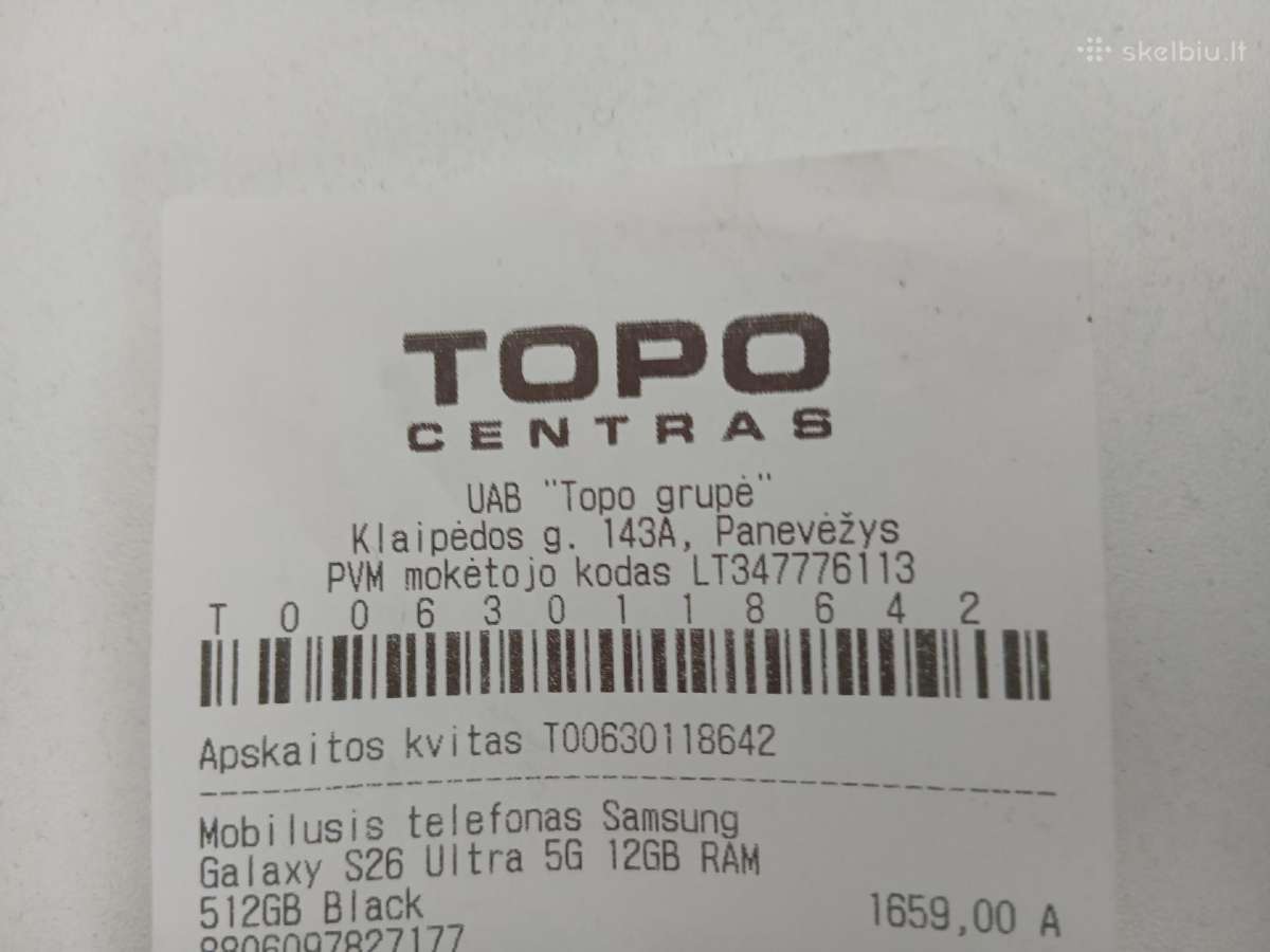 Naujas Samsung Galaxy S26 Ultra 512gb - nuotraukos Nr. 3